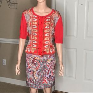 New York & Company SS Mixed Media Sweater Size Large